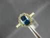 ESTATE 1.47CT DIAMOND & AAA SAPPHIRE 14KT YELLOW GOLD OVAL HALO ENGAGEMENT RING
