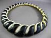 ESTATE WIDE 20CT DIAMOND & ONYX 18KT TWO TONE GOLD GRADUATING CHOKER NECKLACE