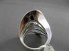 ESTATE MASSIVE 1.08CT DIAMOND 18KT WHITE GOLD 3D MULTI ROW COCKTAIL FUN RING