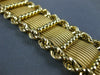 ANTIQUE WIDE AND LONG 14KT YELLOW GOLD 3D ROPE CLASSIC WEAVE MESH BRACELET #1924