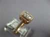 ESTATE .50CT DIAMOND 18KT ROSE GOLD ROUND & BAGUETTE CLUSTER HALO PROMISE RING