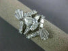 ANTIQUE LARGE 3.34CT DIAMOND PLATINUM INSERT WEDDING ENGAGEMENT RING SET #847