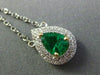 ESTATE .95CT DIAMOND & EMERALD 18KT 2 TONE GOLD HALO LARIAT BY THE YARD NECKLACE