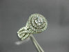 ESTATE LARGE 1.0CT 14K WHITE GOLD DOUBLE HALO SOLITAIRE INFINITY ENGAGEMENT RING