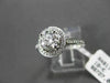 ESTATE .99CT DIAMOND 18K WHITE GOLD HALO 3D SOLITAIRE ENGAGEMENT RING AMAZING!