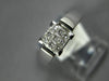 ESTATE .25CT DIAMOND 14KT WHITE GOLD PRINCESS INVISIBLE SQUARE ENGANGEMENT RING