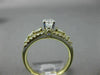ESTATE 1.0CT ROUND & BAGUETTE DIAMOND 14KT YELLOW GOLD 3D 3 ROW ENGAGEMENT RING