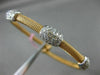 ESTATE 1.05CT DIAMOND 14KT WHITE & ROSE GOLD PAST PRESENT FUTURE BANGLE BRACELET