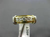 ESTATE WIDE .40CT DIAMOND 14K WHITE & YELLOW GOLD 5 STONE ANNIVERSARY RING #2155