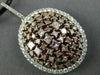 LARGE 1.89CT WHITE & PINK DIAMOND 18KT WHITE & ROSE GOLD DOME OVAL LOVE PENDANT
