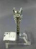 ESTATE WIDE .51CT DIAMOND 14K WHITE GOLD FLOWER SEMI MOUNT ENGAGEMENT RING 22187