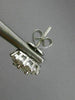 ESTATE LARGE 1.58CT DIAMOND 18KT WHITE GOLD CLUSTER FLOWER CLASSIC STUD EARRINGS