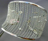 ESTATE WIDE .56CT DIAMOND 14K WHITE GOLD 3D FLEXIBLE BY THE YARD BANGLE BRACELET