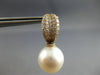LARGE 1.12CT DIAMOND & SOUTH SEA PEARL 18KT ROSE GOLD MULTI ROW HUGGIE EARRINGS