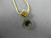 ESTATE .55CT DIAMOND & AAA TANZANITE 18KT YELLOW GOLD 3D BEZEL ETOILE PENDANT