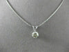 ESTATE 1.0CT DIAMOND 14KT WHITE GOLD 3 PRONG CLASSIC SOLITAIRE FLOATING PENDANT
