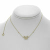 ESTATE .15CT DIAMOND 18KT YELLOW GOLD BUTTERFLY BY THE YARD HEART LOVE NECKLACE