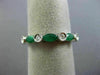 ESTATE .90CT DIAMOND & AAA EMERALD 18K WHITE GOLD SEMI ETERNITY ANNIVERSARY RING