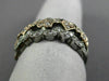 ESTATE WIDE .50CT DIAMOND 14KT WHITE & ROSE GOLD MILGRAIN MULTI HEART LOVE RING
