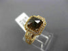LARGE 1.68CT WHITE & CHOCOLATE FANCY DIAMOND 18KT ROSE GOLD HALO ENGAGEMENT RING