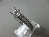 ESTATE .62CT DIAMOND 14KT WHITE GOLD 4 PRONG CHANNEL SEMI MOUNT ENGAGEMENT RING