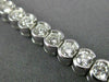 ESTATE 6.50CT ROUND DIAMOND 14K WHITE GOLD 3D SEMI BEZEL TENNIS BRACELET#20807