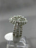 ESTATE LARGE 1.50CT DIAMOND 14KT WHITE GOLD 3D FILIGREE MARQUISE CLUSTER RING FG