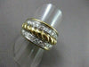 ESTATE WIDE 1.25CT DIAMOND 18KT W&Y GOLD ROPE DESIGN RING E/F VVS AMAZING #22263