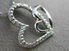 ESTATE .22CT DIAMOND 14KT WHITE GOLD DOUBLE HEART LOVE FLOATING PENDANT W/ CHAIN