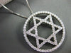 ESTATE EXTRA LARGE 2.68CT DIAMOND 14KT WHITE GOLD STAR OF DAVID PENDANT #ELV15