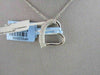 ESTATE .58CT DIAMOND 14KT WHITE GOLD OPEN MICRO PAVE HEART PENDANT & CHAIN