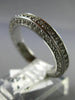 ANTIQUE 1.2CT ROUND DIAMOND 14K WHITE GOLD CLASSIC FILIGREE ETERNITY RING #17735