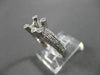 ESTATE WIDE .50CT DIAMOND 14K WHITE GOLD 3 ROW SEMI MOUNT ENGAGEMENT RING #14896