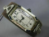 ANTIQUE 1.04CT OLD MINE DIAMOND & SAPPHIRE 14K WHITE GOLD FILIGREE OCTAGON WATCH