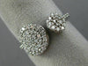 ESTATE WIDE .65CT DIAMOND 14KT WHITE GOLD 3D DOUBLE CIRCULAR PAVE FUN RING