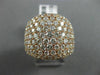 ESTATE LARGE 3.18CT DIAMOND 18KT ROSE GOLD PAVE CLASSIC WEDDING ANNIVERSARY RING