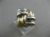ESTATE WIDE LARGE 14K WHITE & YELLOW GOLD PUFF KNOT COCKTAIL RING 21MM #21391