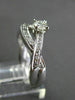 ESTATE 1.0CT DIAMOND 14KT WHITE GOLD 3D INFINITY ENGAGEMENT RING AGL CERTIFIED