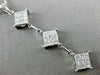 LARGE .68CT DIAMOND 18KT WHITE GOLD GRADUATING JOURNEY FLOATING PENDANT