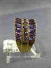 ESTATE LARGE 2.85CT AAA AMETHYST 14KT YELLOW GOLD 3D FILIGREE ANNIVERSARY RING