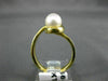 ESTATE .18CT DIAMOND & AAA SOUTH SEA PEARL 18KT YELLOW GOLD SWIRL RING #4560