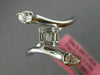 ESTATE WIDE .29CT DIAMOND 18KT WHITE GOLD 3D MULTI SHAPE SQUARE SNAKE LOVE RING
