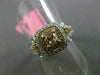 ESTATE GIA 1.0CT DIAMOND 18KT TRI COLOR GOLD 3D SQUARE HALO ENGAGEMENT RING