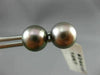 ESTATE AAA GREY TAHITIAN PEARL 14KT WHITE GOLD CLASSIC STUD EARRINGS 8mm #24419