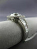 ESTATE LARGE 1.92CT ROUND & BAGUETTE DIAMOND 18K WHITE GOLD OCTAGON PROMISE RING