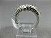 ESTATE WIDE 1.50CT ROUND DIAMOND 14KT WHITE GOLD MULTI WAVE ROW ANNIVERSARY RING