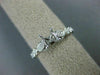 ESTATE .14CT DIAMOND 14KT WHITE GOLD 3D FLOWER LEAF SEMI MOUNT ENGAGEMENT RING