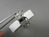 ANTIQUE WIDE .25CT DIAMOND 18KT WHITE GOLD FILIGREE FLOWER ETERNITY RING #264