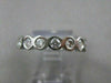 ESTATE 1.21CT DIAMOND 14KT WHITE GOLD ROUND BEZEL WEDDING ANNIVERSARY RING 18545
