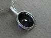 ESTATE 2.71CT DIAMOND EXTRA FACET AMETHYST 14KT WHITE GOLD OVAL FLOATING PENDANT